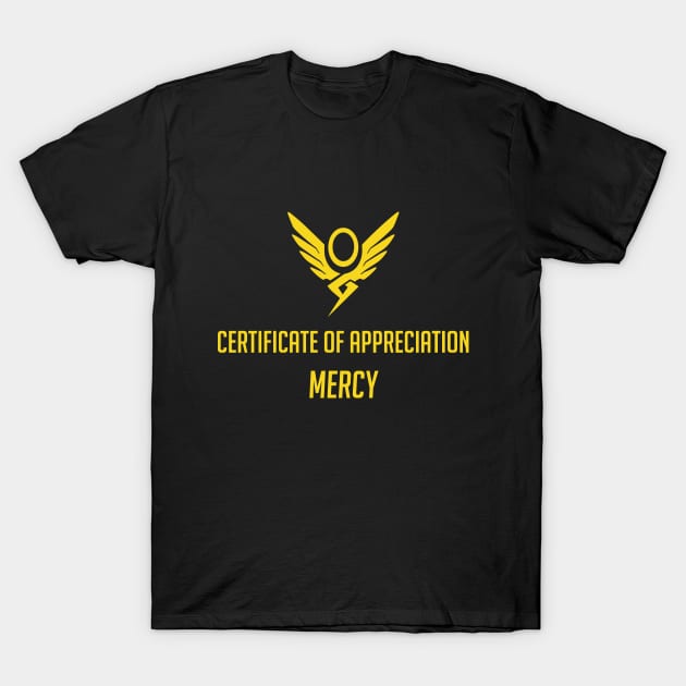 Mercy Overwatch Certificate of Appreciation T-Shirt by hypergrid